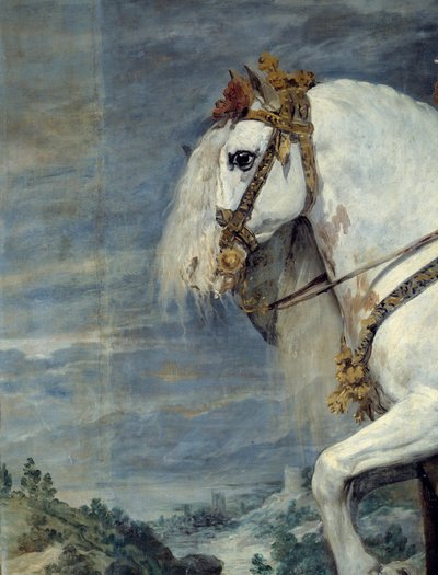 A francia Isabelle (1602-1644), IV. Fülöp spanyol feleségének lovas portréja 1616-ban Részlet. Diego Velasquez (1599-1660) festménye 1635 V. 3,01x3,14 m Madrid, Musee du Prado alkotó: Diego Velázquez