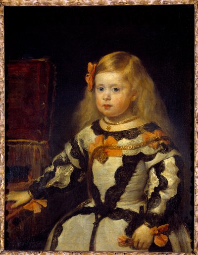 IV. Fülöp lánya, Mária Mária (1651-1673) portréja. Diego Velasquez festménye (Velazquez alkotó: Diego Velázquez