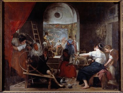 a fonók vagy Diego Rodriguez de Silva y Velasquez (1599-1660) Arachne-festményének meséje, c. 1653. V. 2,2x2,89 m Madrid, Musee du Prado - A fonók vagy Arachne meséje. Diego Rodriguez de Silva y Velazquez festménye (Velasquez alkotó: Diego Velázquez