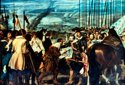 „Breda redukciója”, harmincéves háború, 1625, 17. század alkotó: Diego Velázquez