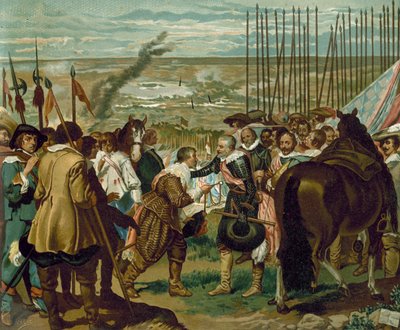 A bredai kapituláció, Hollandia, 1625 (kromolito) alkotó: Diego Velázquez