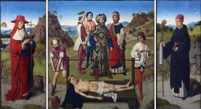 Holland: Het martyrdom van de Saint Erasmus Tryptich of the martyrdom of Saint Erasmus (Szent Erasmus vértanúsága) alkotó: Dieric Bouts
