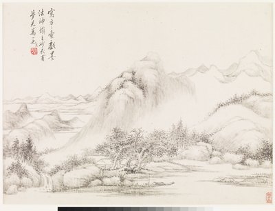 Tájképek múltbeli mesterek után alkotó: Ding Huang