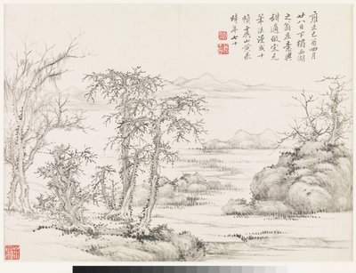 Tájképek múltbeli mesterek után alkotó: Ding Huang