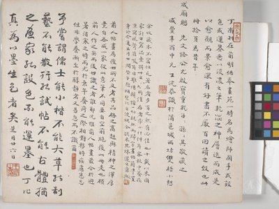 Tájfestmények albuma (tintával papíron) alkotó: Ding Yunpeng