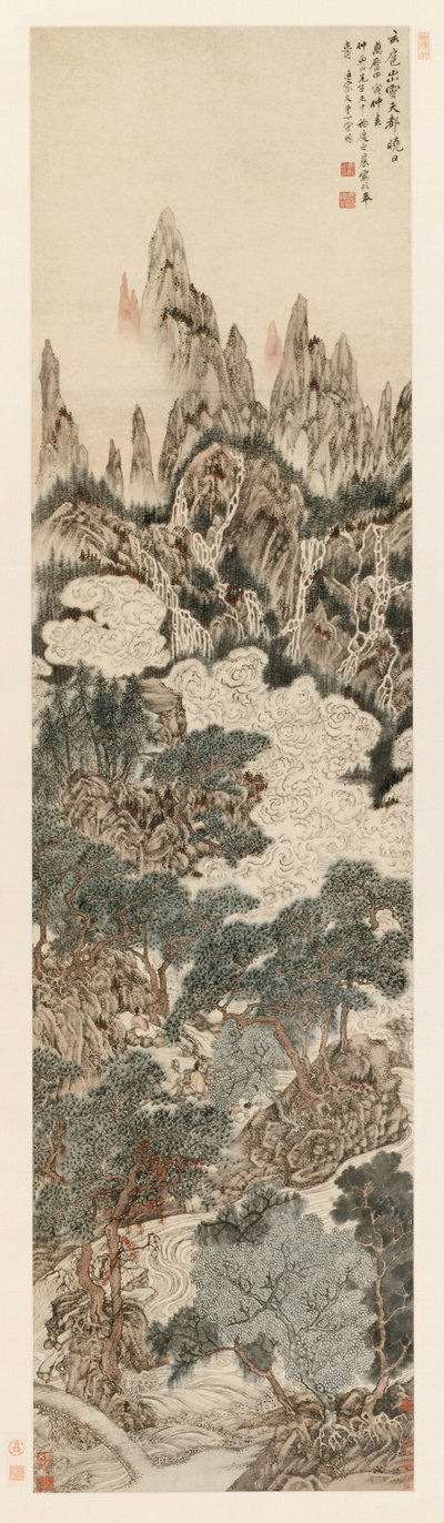 Reggeli nap a Mennyei Citadella-csúcs felett, 1614. alkotó: Ding Yunpeng