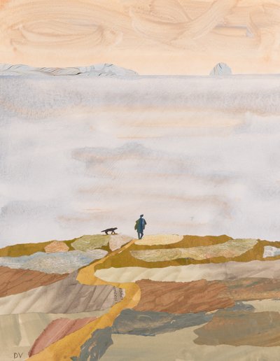 Őszi reggeli úszás (kollázs) alkotó: Dione Verulam