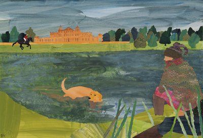 Tollaslabda (kollázs) alkotó: Dione Verulam