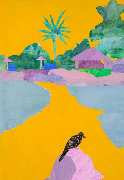 Brazil tengerpart (kollázs) alkotó: Dione Verulam