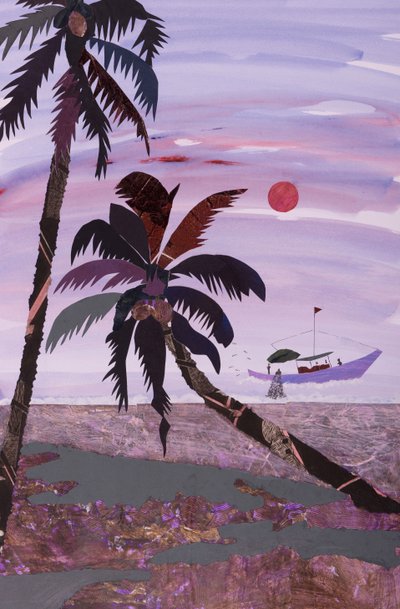 Horgászat, 2020 (kollázs) alkotó: Dione Verulam