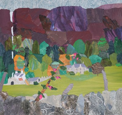 Fukszia Carsaigban (kollázs) alkotó: Dione Verulam