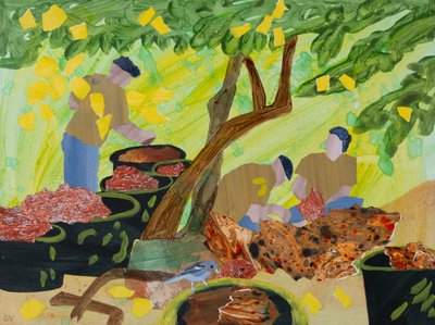 Madeira tavasz, Botanikus kert (kollázs) alkotó: Dione Verulam