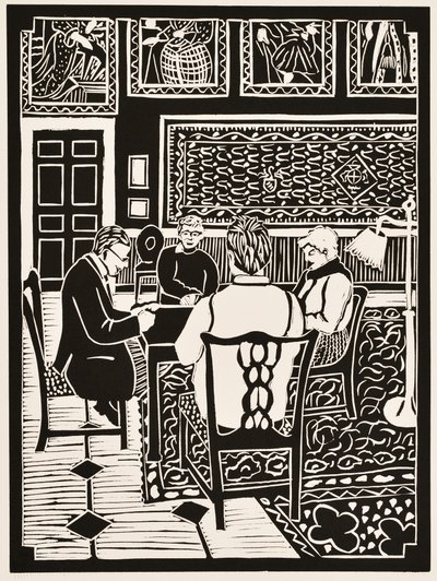 Az év hónapjai: (linómetszet) alkotó: Dione Verulam