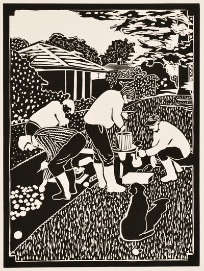 Az év hónapjai: (linómetszet) alkotó: Dione Verulam