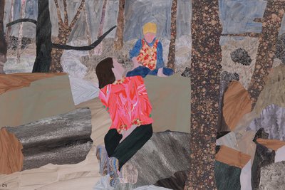 Anya és fia (Prae Wood) (kollázs) alkotó: Dione Verulam