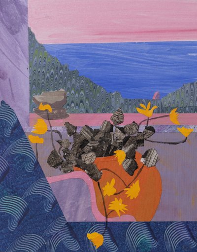 Pihenés a Paradicsomban (kollázs) alkotó: Dione Verulam