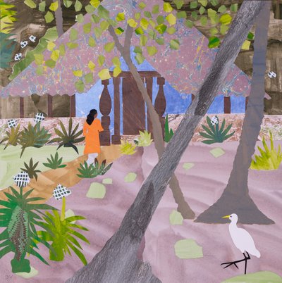 Jóga tanár, Neeleshwar (kollázs) alkotó: Dione Verulam