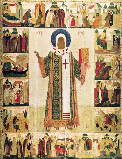 Péter moszkvai metropolita életének jeleneteivel, 1480-as évek. alkotó: Dionysius