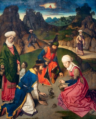 Plébániatemplom (Parochiekerk Sint-Pieter). Festmény. Utolsó vacsora. Dirk Bouts. 1464-1468. Részlet. Jobb oldali panel. alkotó: Dirck Bouts