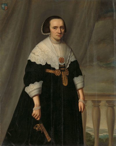 Machteld Bas portréja (-1681) alkotó: Dirck Dircksz. van Santvoort (manner of)