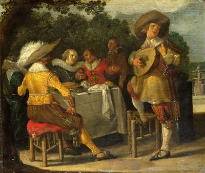 Egy szabadtéri buli alkotó: Dirck Hals (attributed to)
