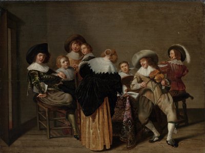 Zenés buli alkotó: Dirck Hals