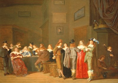 Udvaroló jelenet alkotó: Dirck Hals