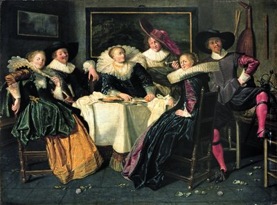Vidám társaság alkotó: Dirck Hals
