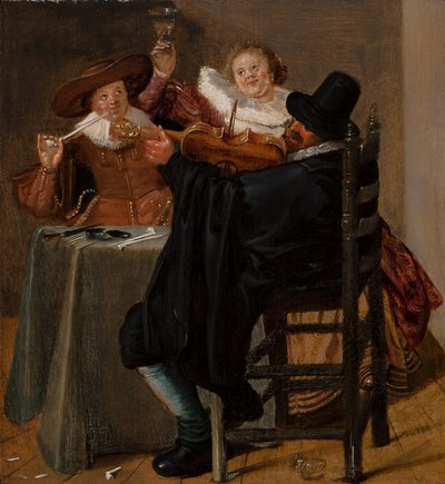 Vidám társaság hegedűssel alkotó: Dirck Hals