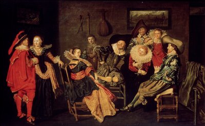 A vidám társaság, 17. század alkotó: Dirck Hals