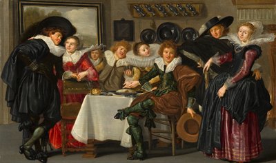 Vidám társaság alkotó: Dirck Hals