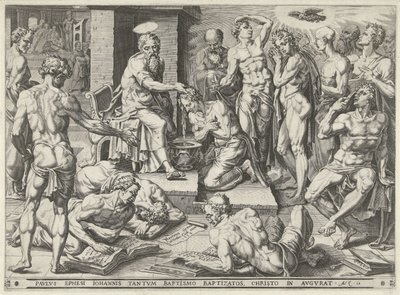 Pál megkereszteli Efézus lakóit alkotó: Dirck Volckertsz. Coornhert (attributed to)