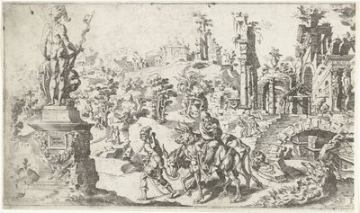 Repülés Egyiptomba alkotó: Dirck Volckertsz. Coornhert (attributed to)
