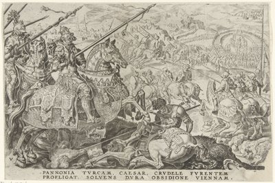 Bécs domborműve, 1529 V. Károly győzelmei (sorozat címe) Divi Caroli. v. imp. dönt. max. victoriae, ex multis praecipuae (sorozat címe) alkotó: Dirck Volckertsz. Coornhert