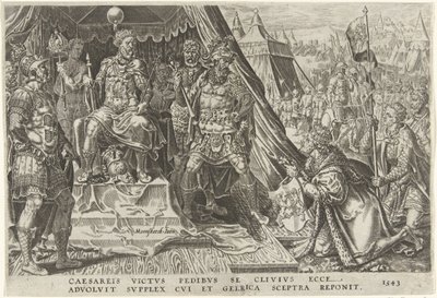II. Vilmos, Gelre hercege aláveti magát V. Károly fennhatóságának, 1543-ban V. Károly győzelmei (sorozat címe) Divi Caroli. v. imp. dönt. max. victoriae, ex multis praecipuae (sorozat címe) alkotó: Dirck Volckertsz. Coornhert