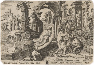 Bálám és az angyal alkotó: Dirck Volckertz Coornhert, after Maerten van Heemskerck