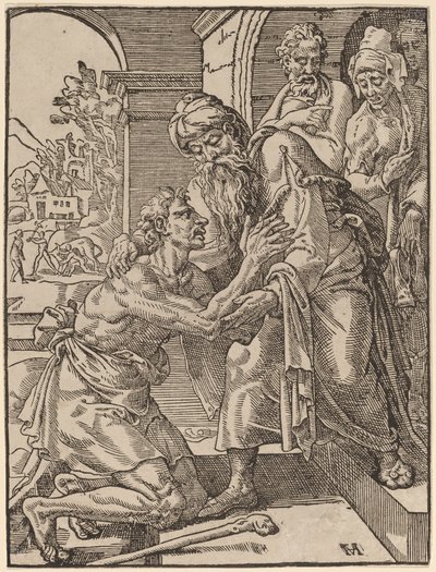 A tékozló fiú visszatérése alkotó: Dirck Volckertz Coornhert after Maerten van Heemskerck