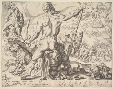Gad, A tizenkét pátriárka című sorozatból, 1550. alkotó: Dirck Volkertsen Coornhert