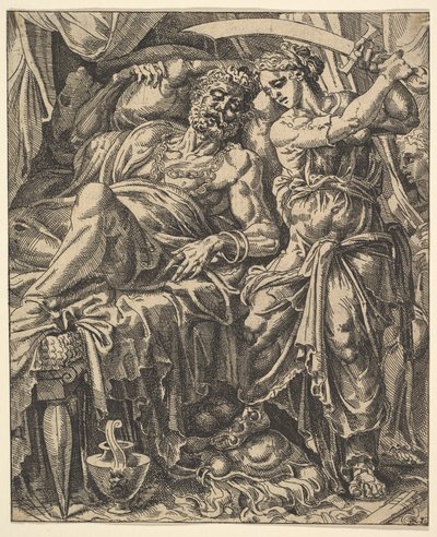Judith Slaying Holofernes, A Judith és Holofernes története című filmből. alkotó: Dirck Volkertsen Coornhert
