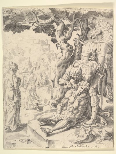 Példabeszéd az irgalmas szamaritánusról, 1549. alkotó: Dirck Volkertsen Coornhert