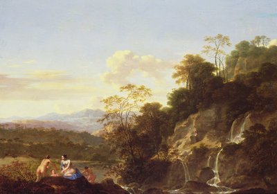 Táj nimfákkal alkotó: Dirck van der Lisse