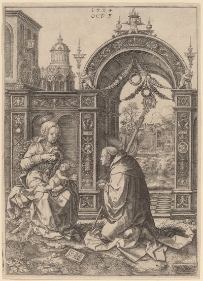 Szent Bernát látomása alkotó: Dirk Jacobsz Vellert