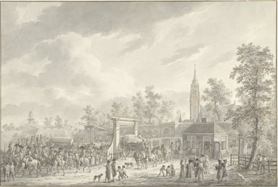 A helyőrség távozása Amersfoortból 1790-ben alkotó: Dirk Langendijk (signed by artist)