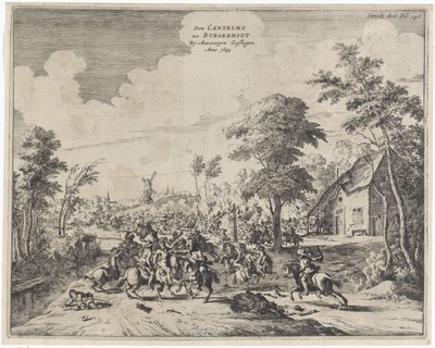 A spanyolok Don Cantelmo alatt vereséget szenvedtek Borgerhoutnál 1643-ban Don Cantelmo tot Burgerhout, Antwerpen Struck Anno 1643 (cím a tárgyon) alkotó: Dirk Stoop