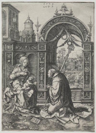 Szent Bernát látomása, 1524. alkotó: Dirk Vellert