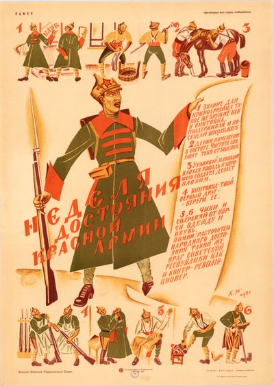 A Vörös Hadsereg tulajdonának hete, 1921. alkotó: Dmitri Stachievich Moor