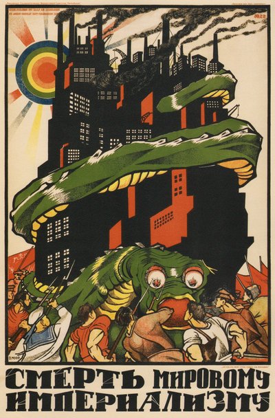 A világimperializmus haláláért plakát, 1920 alkotó: Dmitriy Stakhievich Moor