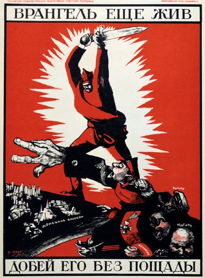 Szovjet politikai plakát, 1920. alkotó: Dmitriy Stakhievich Moor
