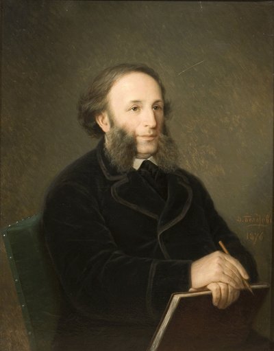 Ivan Aivazovsky művész portréja 1817-1900, 1879 alkotó: Dmitry Mikhaylovich Bolotov