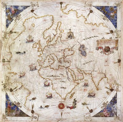 Portolani világtérkép, 1519 alkotó: Dolfin Bonaldo